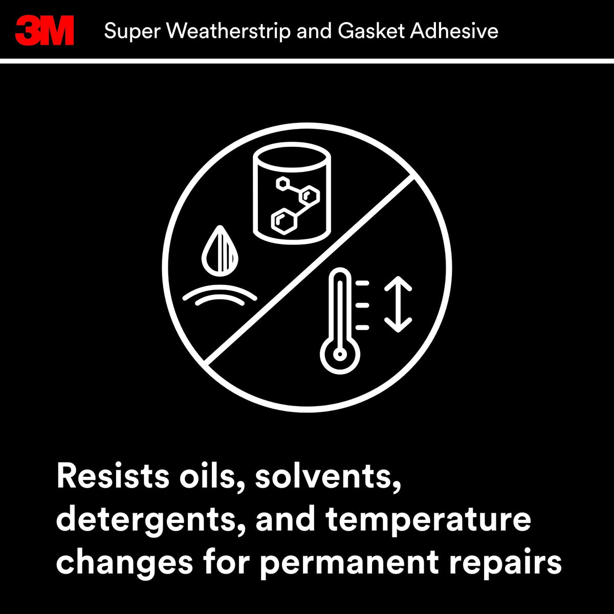 3M 08008 3M Black Super Weatherstrip and Gasket Adhesive, 08008, 5 fl oz, 1 Per Pack
