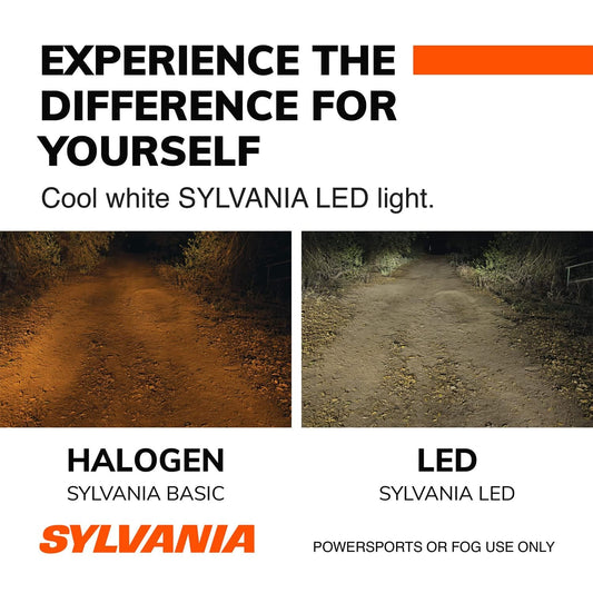 SYLVANIA 9006SL.BX2 Sylvania 9006 LED Powersport Headlight Bulbs for Off-Road Use or Fog Lights - 2 Pack