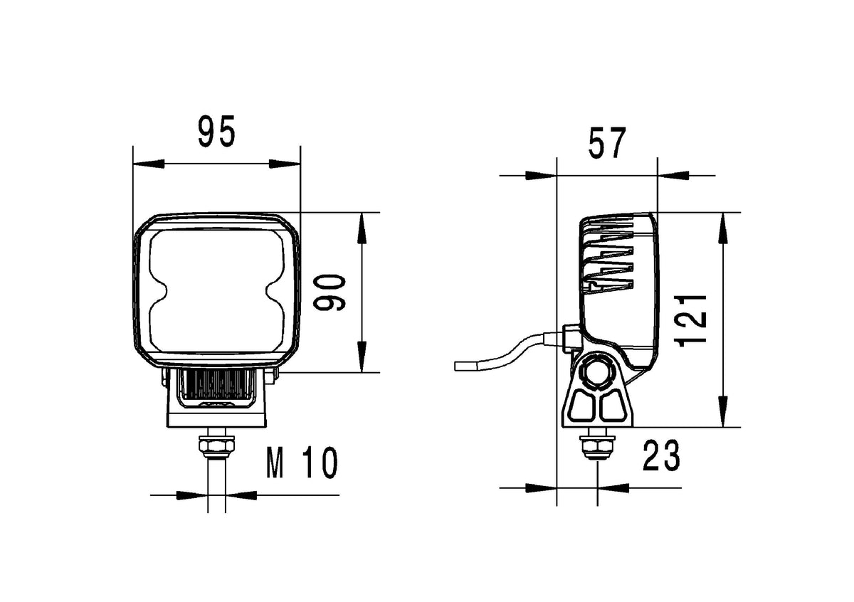 Hella 996284061 RokLUME 155 TP LED Worklight, Long Range, 9-33V
