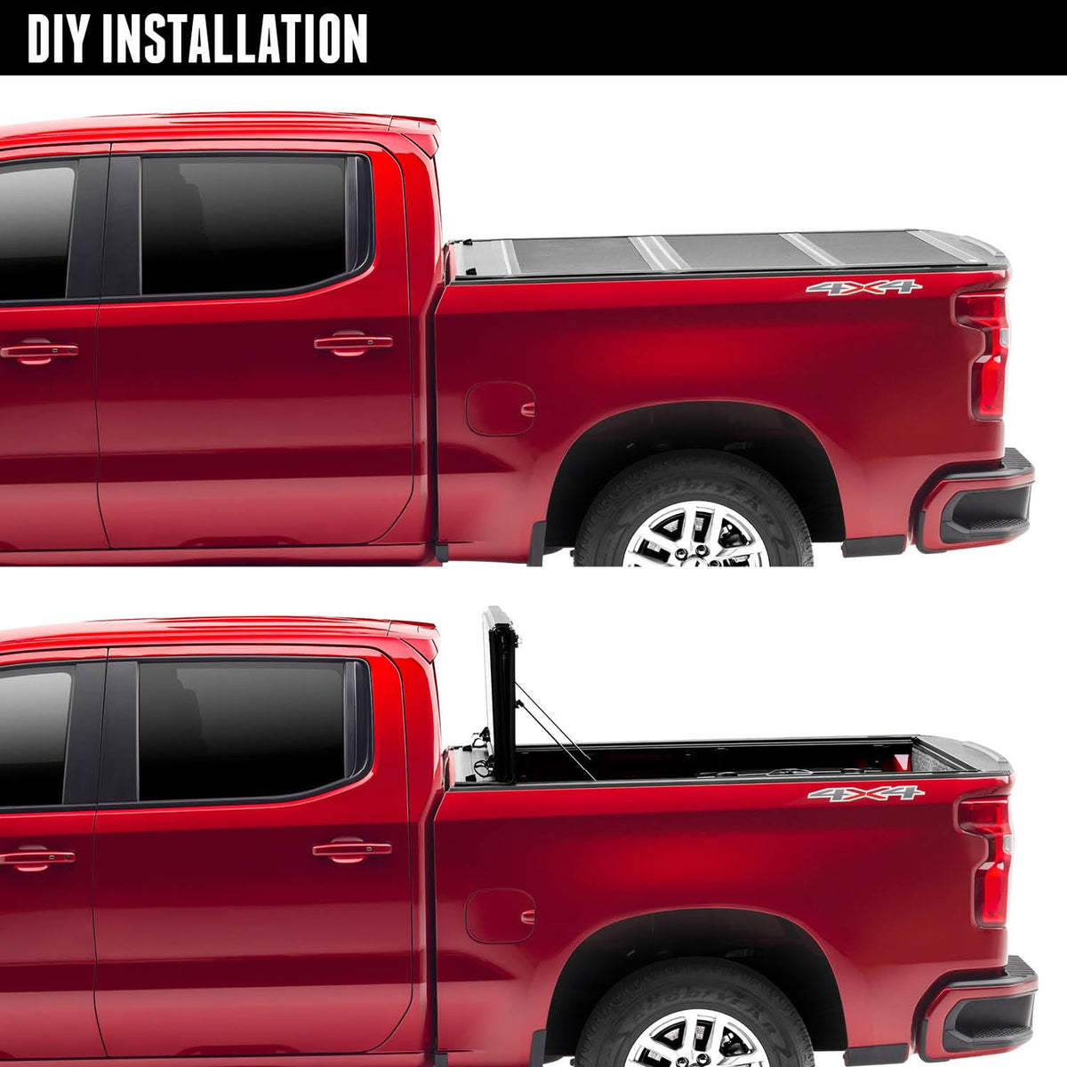UNDERCOVER AX42014 RealTruck Undercover ArmorFlex Hard Folding Truck Bed Tonneau Cover | AX42014 | Fits 2016-2023 Toyota Tacoma (fits w/or w/o Bedside Storage Boxes) 5' 1" Bed (60.5")