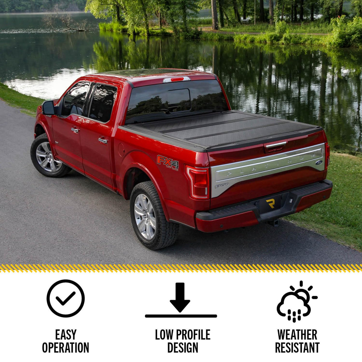 UNDERCOVER FX31012 RealTruck Undercover Flex Hard Folding Truck Bed Tonneau Cover – FX31012 – Fits 2019-2025 Dodge Ram 1500 w/Multi-Function Tailgate (w/o RamBox) 5' 7" Bed (67.4")