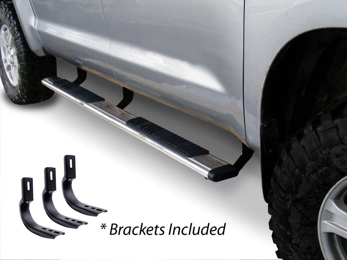 GO RHINO 685418087PS Go Rhino 5" OE Xtreme Low Profile Sidesteps & Brackets – Stainless Steel, Polished – 685418087PS – Fits 1999-2016 Ford F-250, F-350 Super Duty Crew Cab Pickup