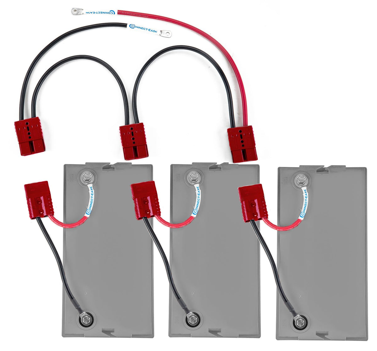 CONNECT EASE RCE36VHD Connect-Ease Heavy Duty 36V Series Connector Kit RCE36VHDK – 6-Gauge Marine-Grade Wire for High-Output Trolling Motors – Lithium Compatible – Quick Connect Wire Connectors – Batteries Not Included