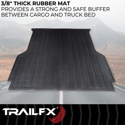 TRAILFX 642N TrailFX 642N Rubber Bed Mat Fits Chevrolet Silverado 2500 HD 6.8 Foot Bed 2020-202681 Inch x 70 Inch Drop-in Direct-Fit Textured Pebble Surface No Raised Edges Black