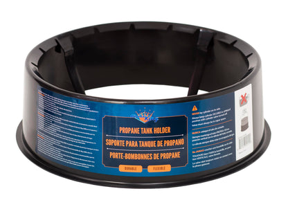 FLAME KING YSNPBS Flame King YSNPBS Propane Cylinder Base Stabilizer, Fits 20lb, 30lb, and 40lb Tanks, Black