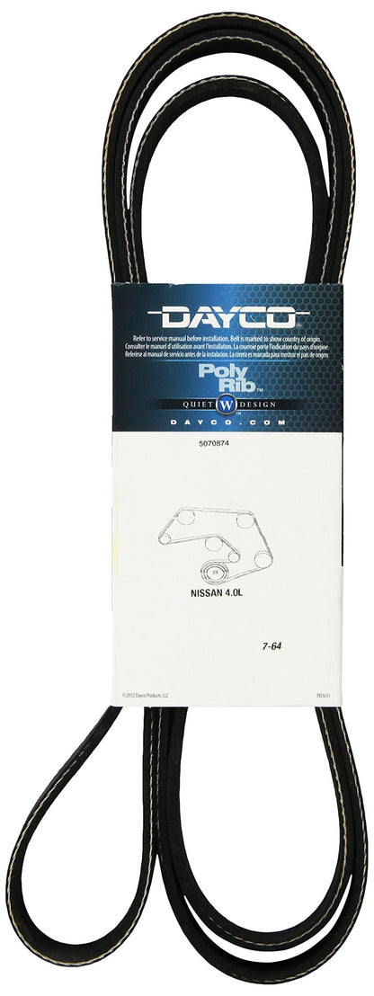 Dayco 5070874 Serpentine Belt , Black