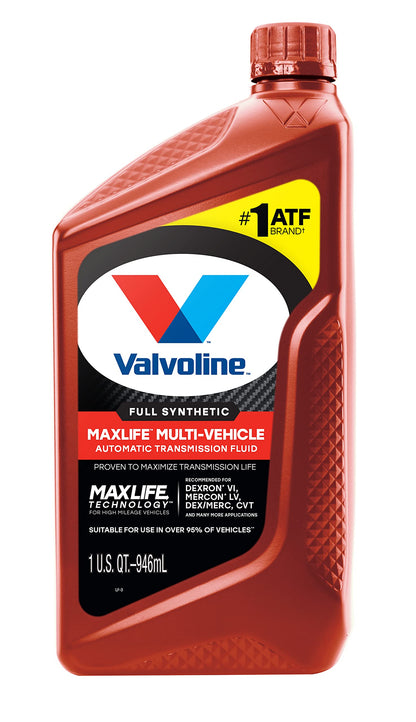 VALVOLINE VV3246 Valvoline Multi-Vehicle (ATF) Full Synthetic Automatic Transmission Fluid 1 QT, Case of 6