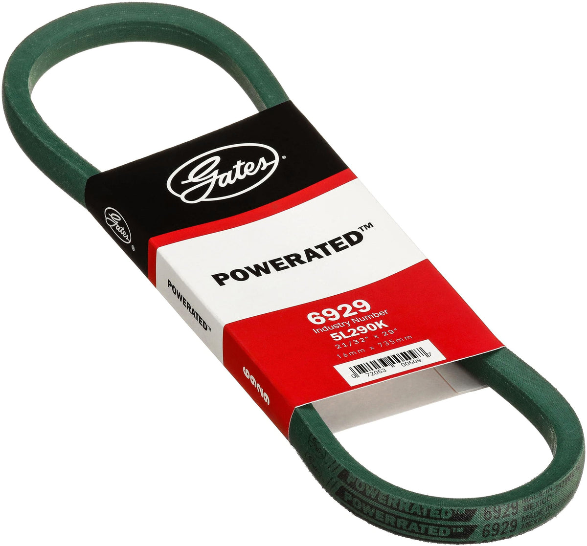 Gates 6929 PoweRated FHP Medium Horse-Power V-Belt Black