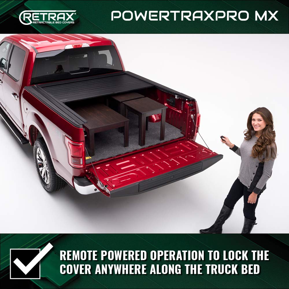 RETRAX 90488 RealTruck Retrax PowertraxPRO MX Retractable Truck Bed Tonneau Cover | 90488 | Fits 2019 - 2025 Chevy/GMC Silverado/Sierra 1500 w/Carbon Pro Bed 5' 10" Bed (69.9")