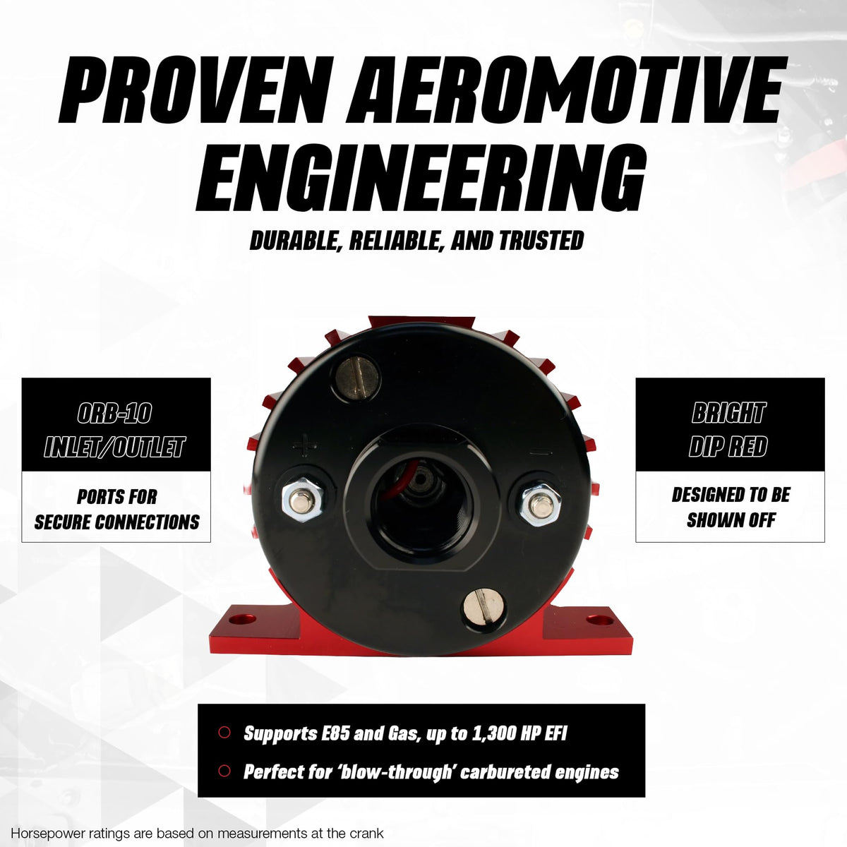 AEROMOTIVE 11101 Aeromotive A1000 In-Line Electric Fuel Pump - 12V Inline External - 11101