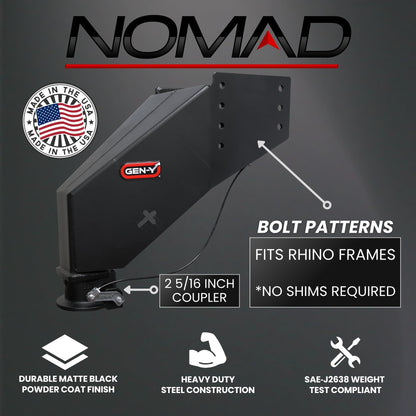 GEN-Y HITCH GH-8102 GEN-Y Hitch Nomad 5th Wheel to Gooseneck Static Pin Box | Made in USA