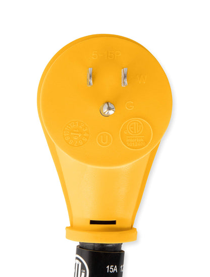 CAMCO 55165 Camco Camper/RV Dogbone Electrical Adapter - Features 15-Amp Male (NEMA 5-15P) & 30-Amp Female (NEMA TT-30R) - Rated for 125 Volts/1875 Watts & Crafted w/Copper 10/3-Gauge Wires (55165)