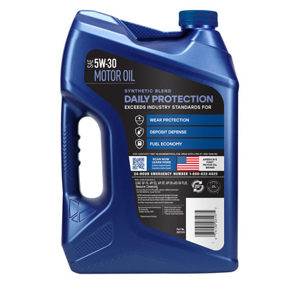 VALVOLINE 881159 Valvoline Daily Protection SAE 5W-30 Synthetic Blend Motor Oil 5 QT