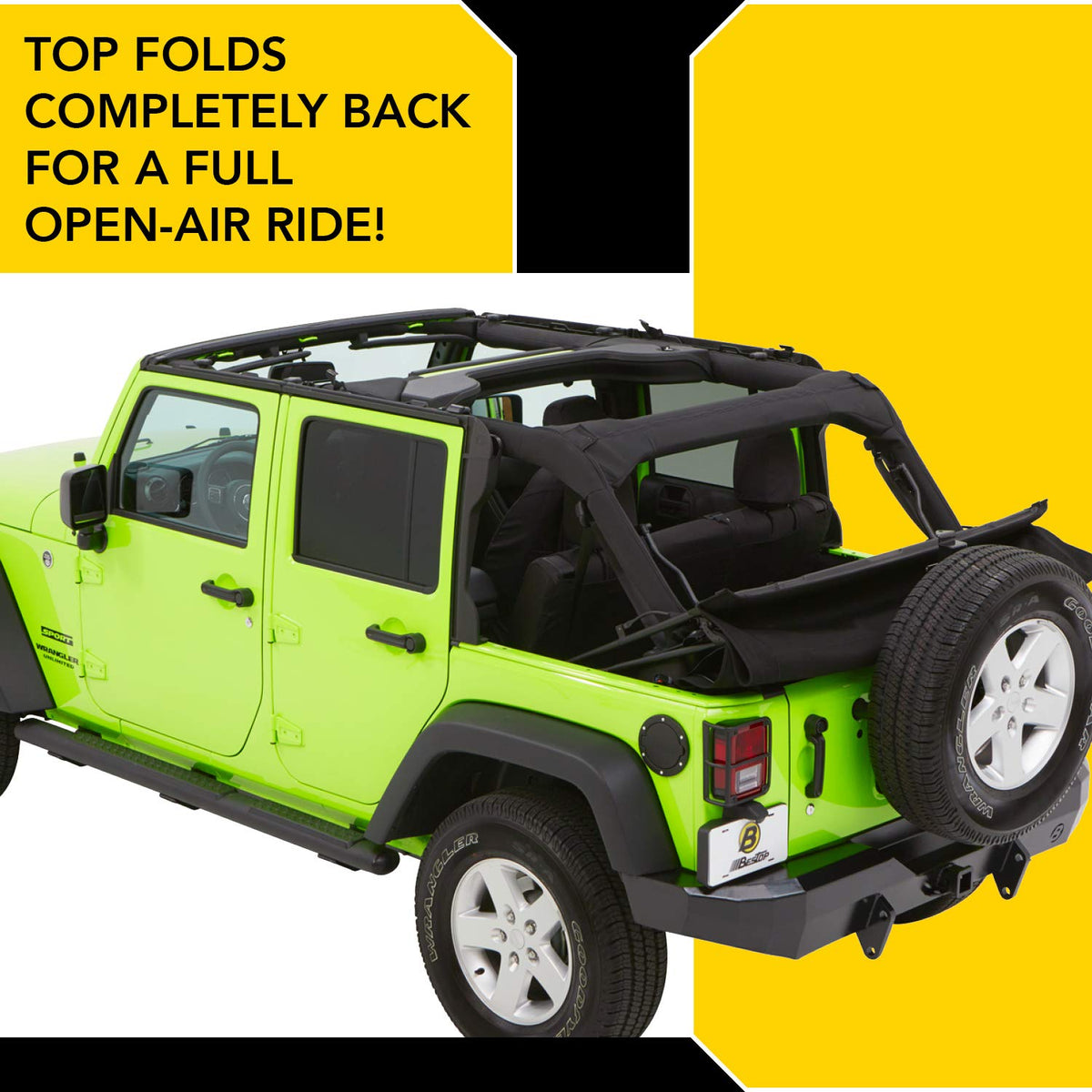 BESTOP 54923-17 Bestop Trektop Glide 5492317 for Jeep Wrangler JK 4-Door 2007-2018