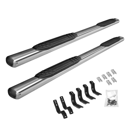 GO RHINO 684442987PS Go Rhino 4" OE Xtreme Sidesteps & Brackets | Stainless Steel, Polished | 684442987PS | Fits 2005-2023 Toyota Tacoma Double Cab Pickup