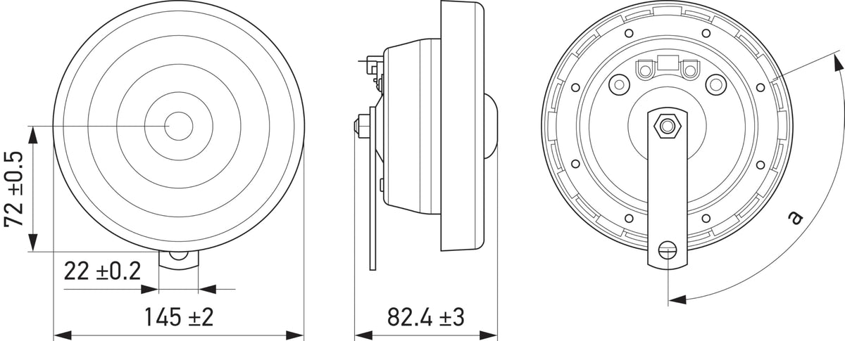 Hella 004811101 DISC HORN AVANT TONE 12V 280HZ/380HZ SET S140