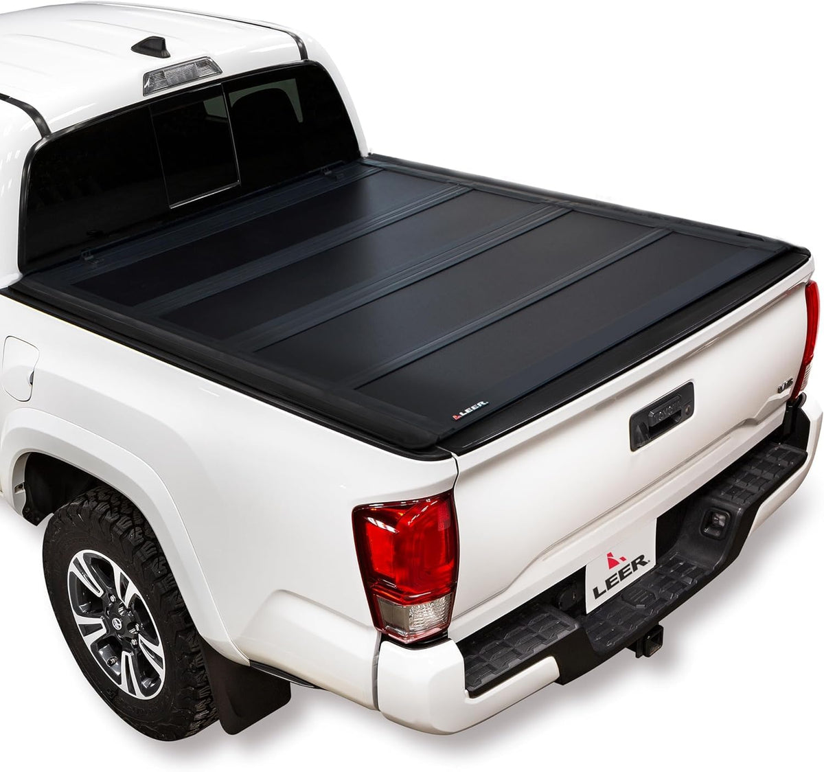 LEER 650298 LEER HF650M Quad-Folding Truck Bed Tonneau Cover, Fits Dodge Ram 1500 Without 60/40 Tailgate, Years 2019-2026, 5'7" Truck Bed, Black