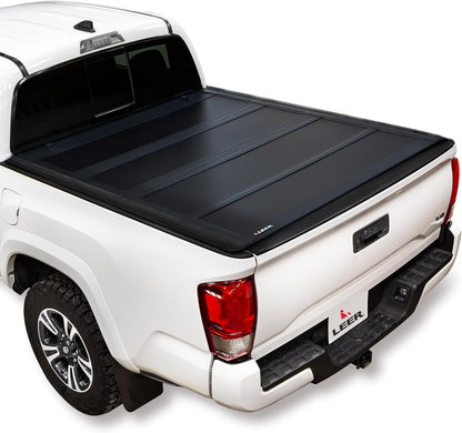 LEER 650298 LEER HF650M Quad-Folding Truck Bed Tonneau Cover, Fits Dodge Ram 1500 Without 60/40 Tailgate, Years 2019-2026, 5'7" Truck Bed, Black
