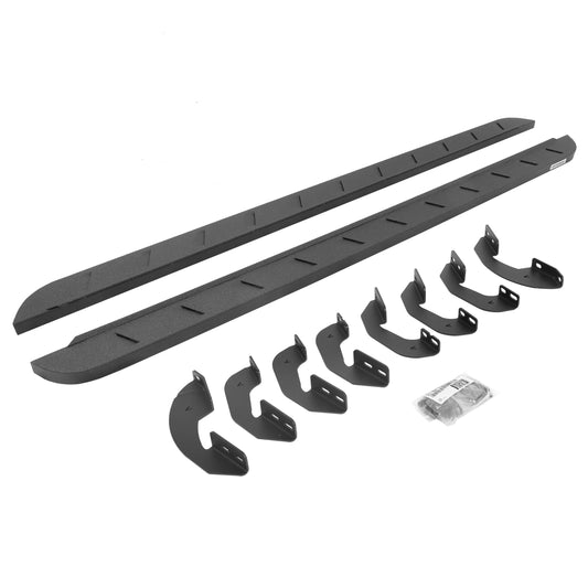 GO RHINO 63441580ST Go Rhino RB10 Slim Running Boards & Brackets – Galvanized Steel, Protective Bedliner Coating – 63441580ST – Fits 2007-2021 Toyota Tundra Double Cab Pickup