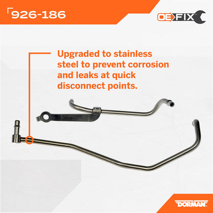 DORMAN 926-186 Dorman 926-186 Passenger Side Turbo Coolant Line Kit Compatible with Select Ford/Lincoln Models (OE FIX)