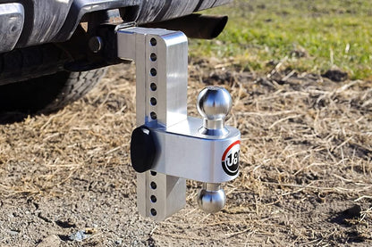 WEIGH SAFE LTB6-2 Weigh Safe Adjustable Trailer Hitch Ball Mount - 6" Adjustable Drop Hitch for 2" Receiver - Premium Heavy Duty Aluminum Trailer Tow Hitch w/ Stainless Steel Tow Balls (2" & 2 5/16") - 12,500 lbs GTW