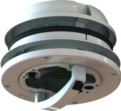MAXXAIR VENT 00-03812W MAXXAIR Maxxfan Dome 6" Round 12V Ventilation Fan - Compact Solution for Rooftop or Sidewall Ventilation, Exhaust Only, Removable Screens, Fan Guard Rain Shield, Moisture Control, White (00-03812W)