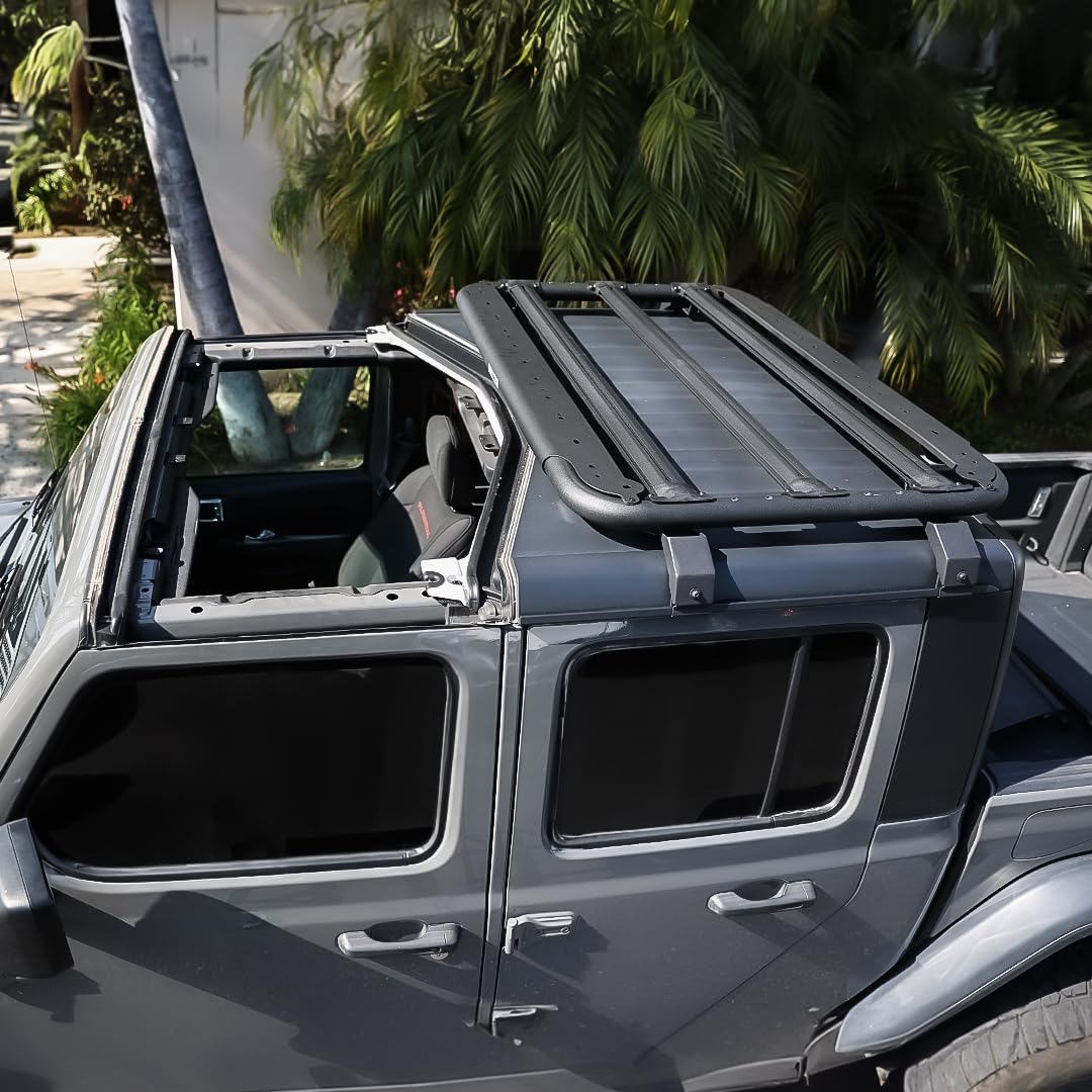 GO RHINO 5935035T Go Rhino SRM 500 Flat Platform Roof Rack & Clamps | Aluminum, Textured Black, L: 35" x W: 40" | 5935035T | Mounts to Most Cross Bars