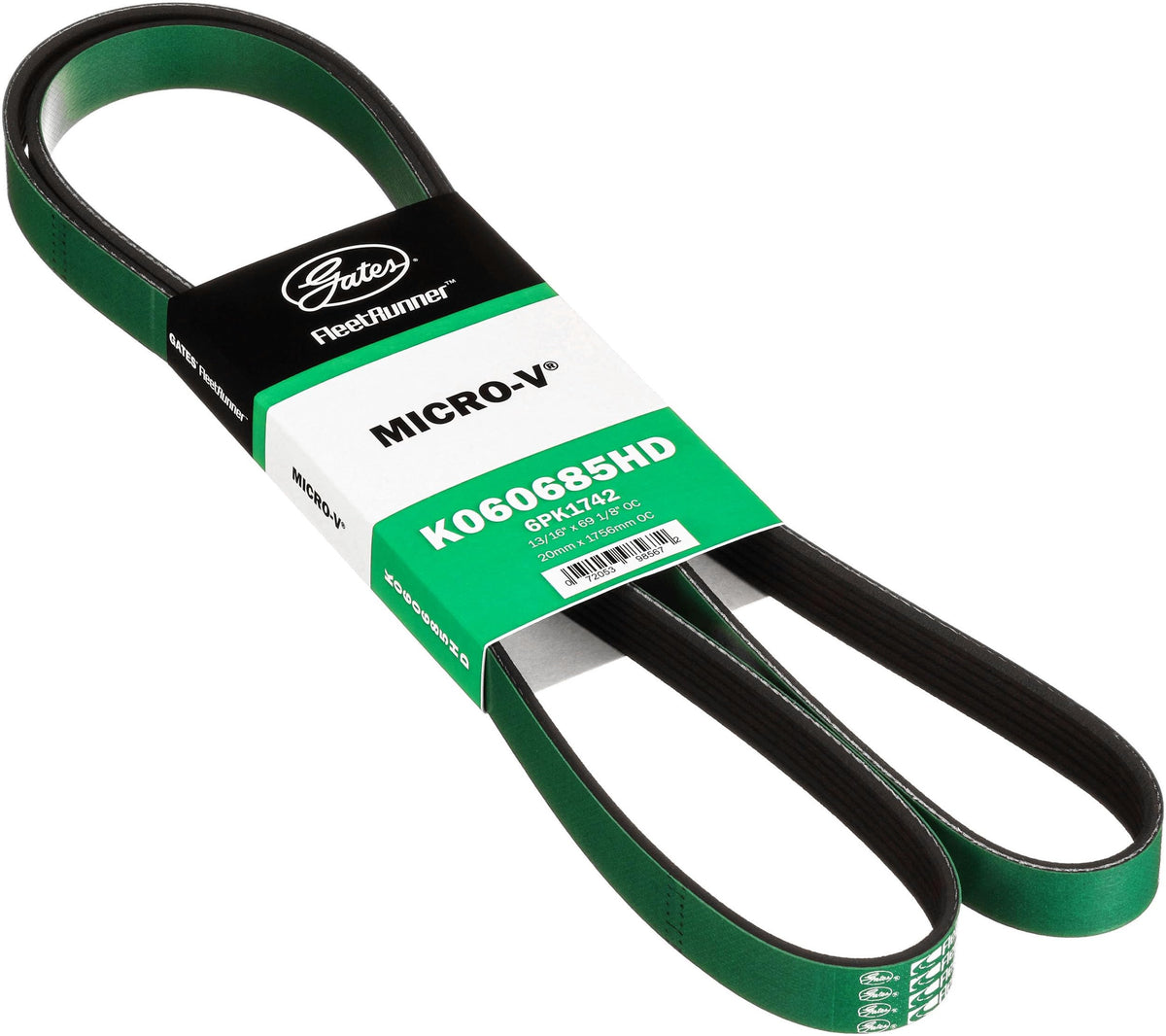 Gates K060685HD FleetRunner Micro-V Serpentine Drive Belt