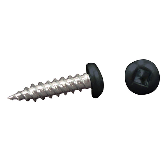 AP PRODUCTS 012-PSQ50BL 8 X 1 AP Products 012-PSQ50 BL 8 X 1 Black Finish #8 Pan Head Screw, 1" / Pack of 50
