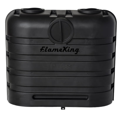FLAME KING YSN-PCC-RV30 Flame King Dual 30LB LP Propane Tank Light Plastic Heavy Duty Cover for RV, Travel Trailer, Camper And Recreational Vehicle - Black