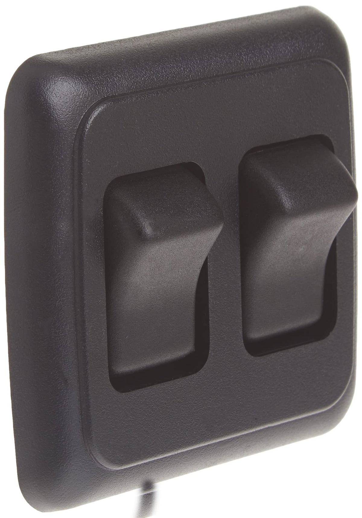 JR PRODUCTS 12235 JR Products 12235 Black Double SPST On-Off Switch with Bezel