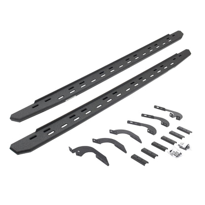 GO RHINO 69642987ST Go Rhino RB30 Slim Running Boards & Brackets | Galvanized Steel, Protective Bedliner Coating | 69642987ST | Fits 2005-2023 Toyota Tacoma Double Cab Pickup