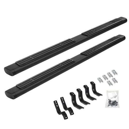GO RHINO 686404787T Go Rhino 6" OE Xtreme Sidesteps & Brackets | Galvanized Steel, Textured Black | 686404787T | Fits 2019 - 2025 Chevrolet Silverado & GMC Sierra Crew Cab (See description)