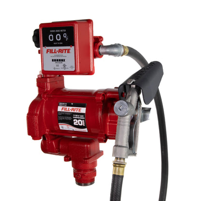 FILL RITE FR701V Fill-Rite FR701V 115V 20 GPM Fuel Transfer Pump With Standard Mechanical Meter Package, Gallons - For Gasoline, Diesel, Kerosene, Ethanol Blends, Methanol Blends & Biodiesel up to B20