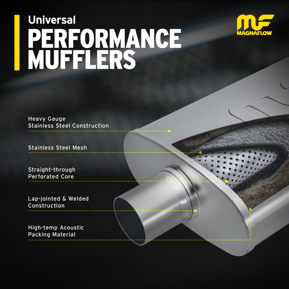 MAGNAFLOW 11229 MagnaFlow Performance Exhaust Muffler 11229