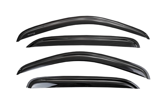 TRAILFX 4249H TrailFX Rainguard Window Vents Fits Jeep Wrangler JK 4 Door 2007-2018 Smoke Acrylic Low Profile Tape-On Side Window Deflectors Set of 4 Rainguards TrailFX 4249H