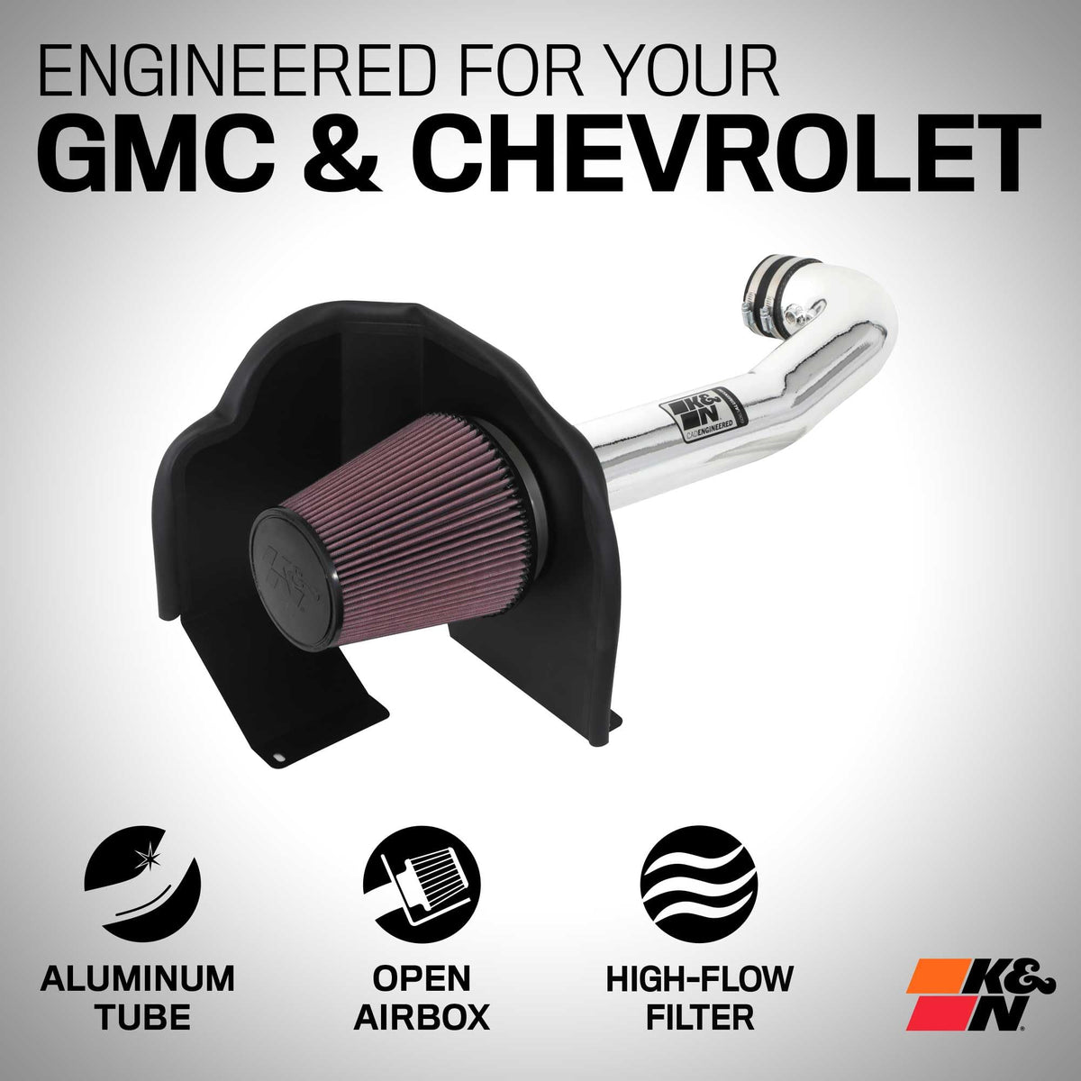 K&N 77-3082KP Cold Air Intake System: High-Flow Air Filter