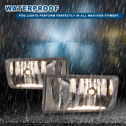 WINJET CFWJ-0156-C Winjet Driving Fog Lights OEM Series for [2007 2008 2009 2010 2011 2012 2013 2014 Silverado] [2007-2014 Suburban/Tahoe GMC Sierra/Yukon] [2007-2013 Avalanche] Fog Lamps Clear Lens