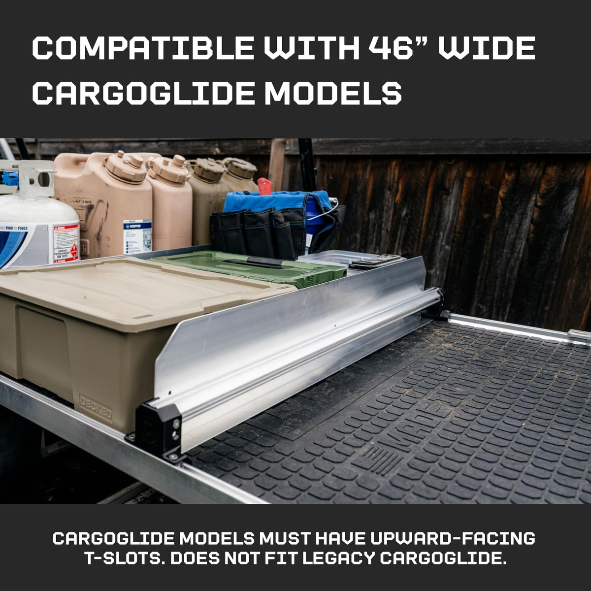 CARGOGLIDE C0061-DIV46-ALM Cross Bar & Tray Divider Kit for 46" CargoGlide | Includes 1 Tray Divider, 1 Cross Bar, 1 Footer Kit & 1 Hardware Kit | for Service Body Truck Only