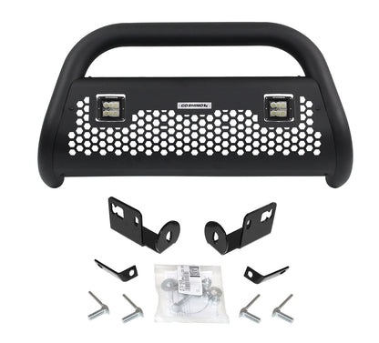 GO RHINO 55882LT Go Rhino RC2 Bull Bar w/ Two 3" Cube Lights & Mounting Brackets | Mild Steel, Textured Black | 55882LT | Fits 2009 - 2024 Ford F-150 (Excludes Active Park Assist)