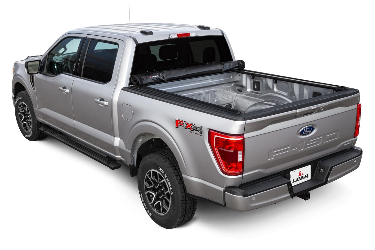 LEER 610169 LEER SR250 Soft Rolling Truck Bed Tonneau Cover, Fits Ford F-150, Years 2015-2025, 6'6" Truck Bed, Black