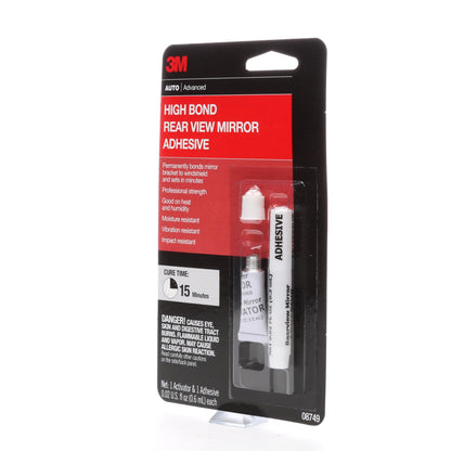 3M 08749 3M High-Bond Rearview Mirror Adhesive, 08749, 0.02 fl oz, 1 Per Pack
