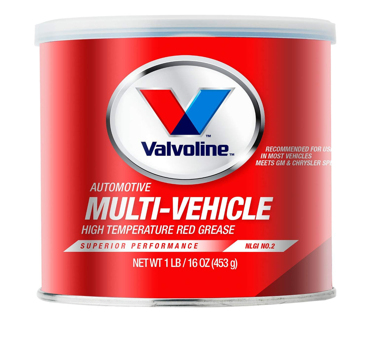 VALVOLINE VV614 Valvoline - VV614 Multi-Vehicle High Temperature Red Grease 1 LB Tub