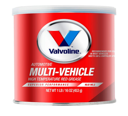 VALVOLINE VV614 Valvoline - VV614 Multi-Vehicle High Temperature Red Grease 1 LB Tub