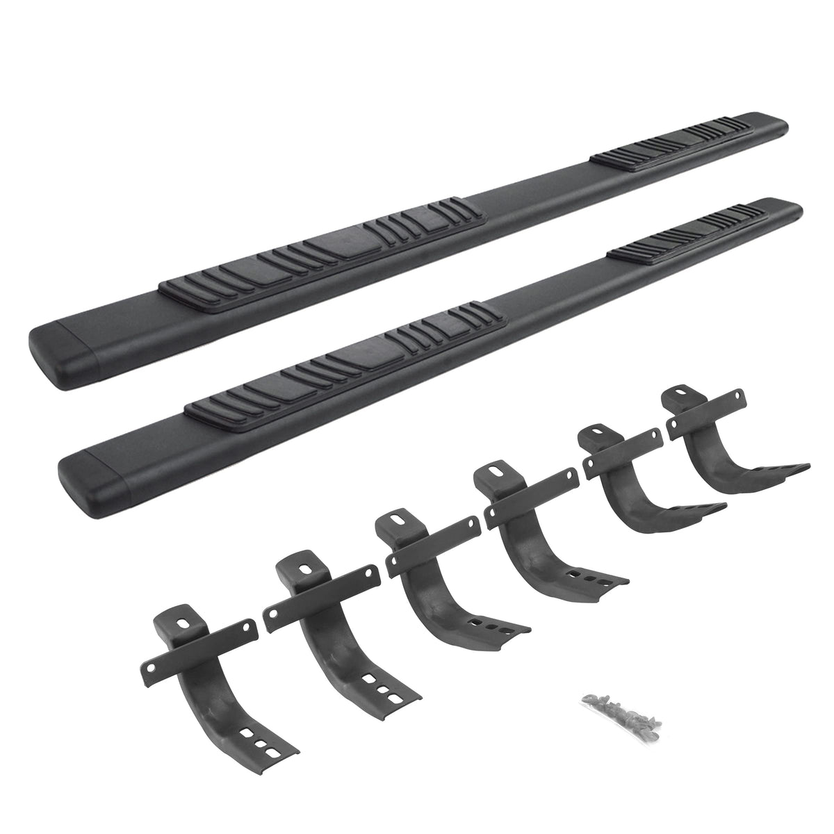 GO RHINO 685412971T RealTruck 5" OE Xtreme Low Profile Sidesteps & Brackets | Galvanized Steel, Textured Black | 685412971T | Fits 2021-2026 Ford Bronco 2-Door (Excludes Bronco Sport)