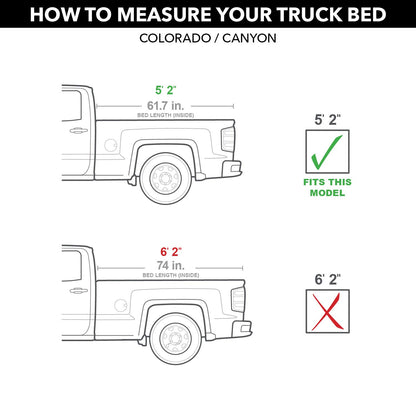 TRUXEDO 549901 RealTruck TruXedo Lo Pro Soft Roll Up Truck Bed Tonneau Cover | 549901 | Fits 2015 - 2022 Chevy/GMC Colorado/Canyon w/Sport Bar 5' 3" Bed (62.7")