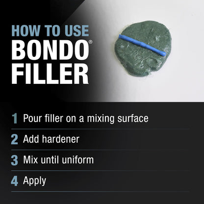 3M 762 Bondo Bondo-Hair Long Strand Fiberglass Reinforced Filler, 00762, 1 Quart