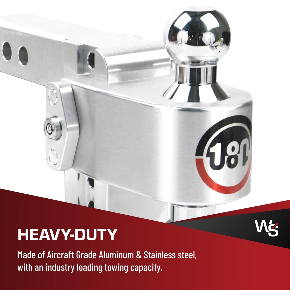 WEIGH SAFE CTB4-2 Weigh Safe Trailer Hitch Ball Mount, 4" Drop, 2" Receiver, Chrome Balls