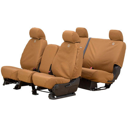 COVERCRAFT SSC2372CABN Covercraft Carhartt SeatSaver Front Row Custom Fit Seat Cover for Select Cadillac/Chevrolet/GMC Models - Duck Weave (Brown)