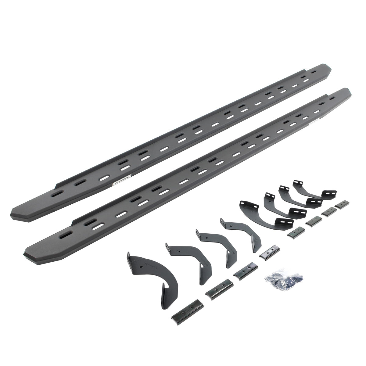 GO RHINO 69644568SPC Go Rhino RB30 Slim Line Running Boards & Brackets | Galvanized Steel, Textured Black | 69644568SPC | Fits 2024-2025 Toyota Land Cruiser; 2024-2025 Lexus GX550